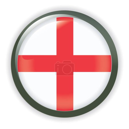 Illustration for Flag of england on round frame. - Royalty Free Image