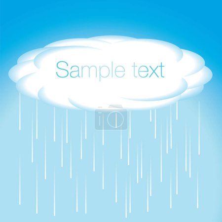 Illustration for Vector illustration of a background with clouds - Royalty Free Image