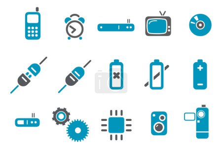 Illustration for Set of electronic devices icons - Royalty Free Image