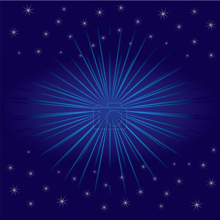 Illustration for Blue background with stars. - Royalty Free Image