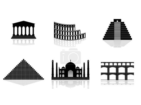 Ilustración de Diseño vectorial de templo y signo de templo. conjunto de templo y símbolo de stock de fe para la web. - Imagen libre de derechos