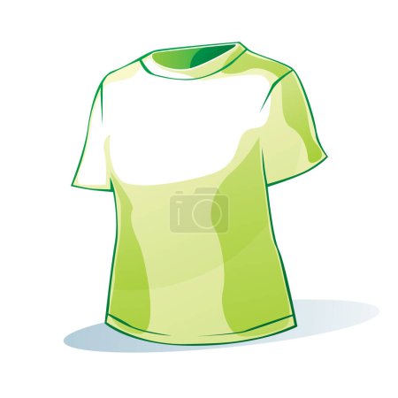 Illustration for Vector green shirt isolated on white background - Royalty Free Image
