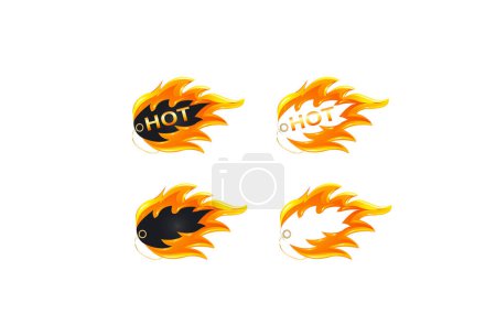 Ilustración de Fuego llama vector logotipo plantilla - Imagen libre de derechos