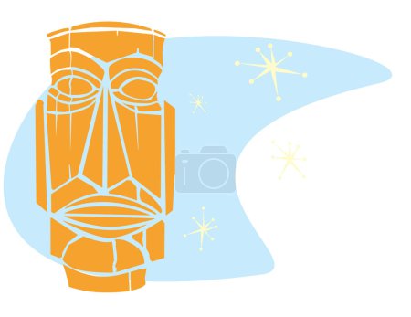 Téléchargez les illustrations : Fond géométrique abstrait avec visage africain - en licence libre de droit