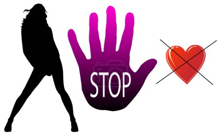 Illustration for Stop sign on white background. vector illustration. - Royalty Free Image