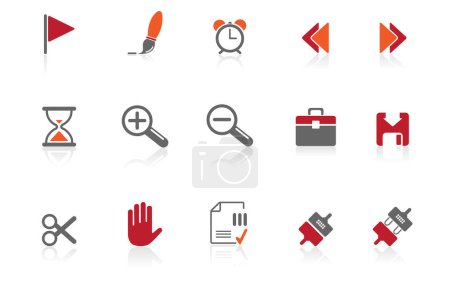 Illustration for Vector flat icons set - Royalty Free Image