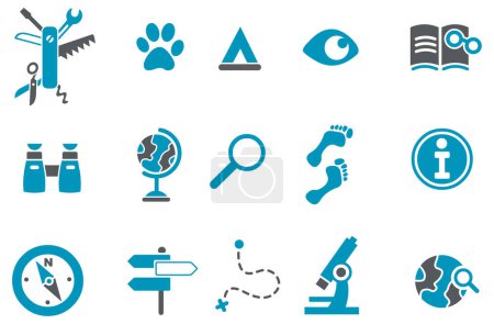 Illustration for Veterinary icons set on white background. vector illustration - Royalty Free Image