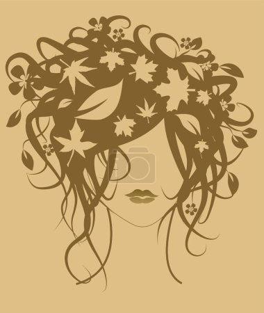 Illustration for Abstract girl face. fashion design. vector illustration - Royalty Free Image