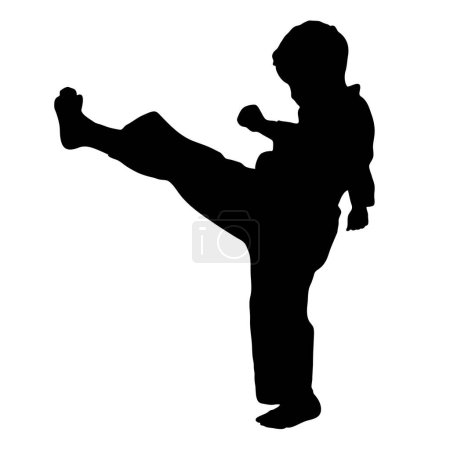 Illustration for Karate silhouette. karate martial arts. martial arts. martial art. karate arts. karate. karate. karate man. - Royalty Free Image
