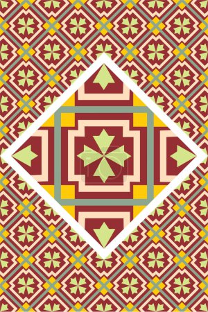 Illustration for Vector seamless background with ethnic ornament. - Royalty Free Image