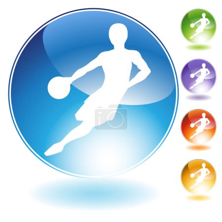 Illustration for Soccer ball icon isolated on a white background. - Royalty Free Image