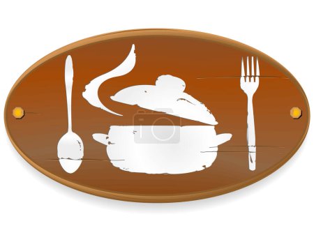 Téléchargez les illustrations : Icône de menu de restaurant. bouton internet sur fond blanc - en licence libre de droit