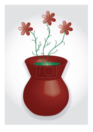Téléchargez les illustrations : Fleurs en pot icône, style dessin animé - en licence libre de droit