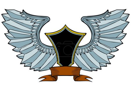 Ilustración de Emblema de la imagen icono águila - Imagen libre de derechos