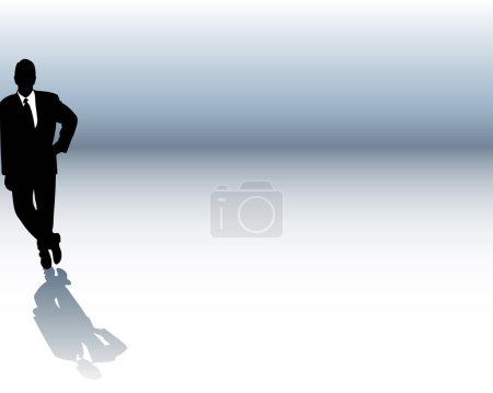 Illustration for Silhouette of a businessman - Royalty Free Image
