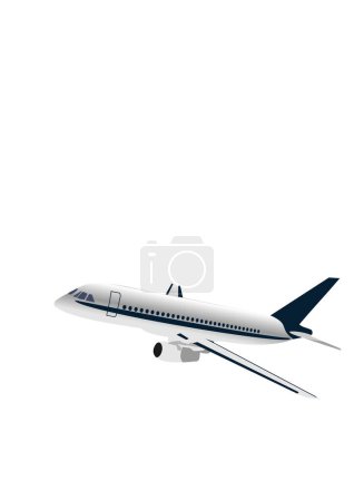 Illustration for Plane isolated on white background. travel. airplane, aircraft, airliner, plane. - Royalty Free Image