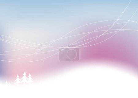 Téléchargez les illustrations : Abstrait bleu paysage d'hiver fond. arbre de Noël d'hiver. illustration vectorielle - en licence libre de droit