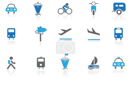 Illustration for Transport icon set. vector illustration - Royalty Free Image