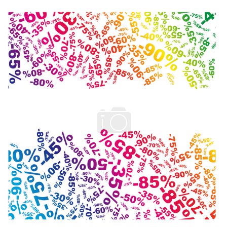 Illustration for Vector illustration. color set of percent signs - Royalty Free Image