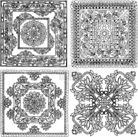 Illustration for Set of vector seamless pattern. - Royalty Free Image