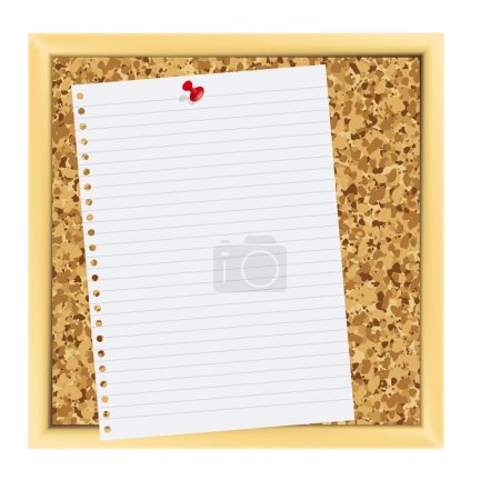 Illustration for Blank paper with pin - Royalty Free Image