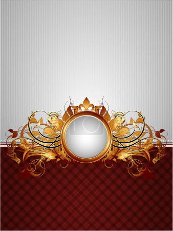 Illustration for Elegant vintage frame with decorative ornament - Royalty Free Image