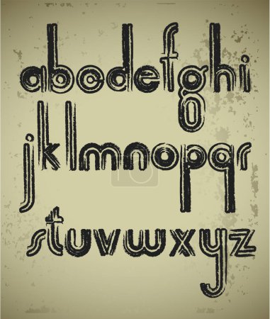 Illustration for Vector hand drawn alphabet letters - Royalty Free Image