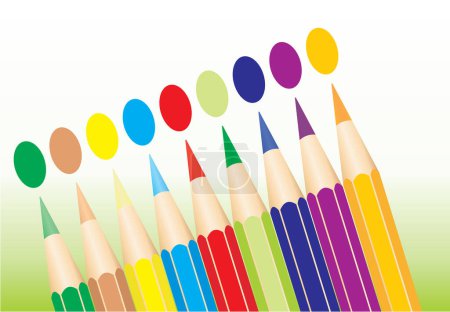 Téléchargez les illustrations : Ensemble de crayons de couleur
. - en licence libre de droit