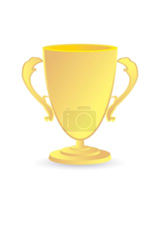 Illustration for Gold trophy cup icon - Royalty Free Image