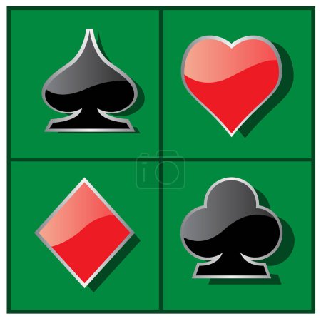Illustration for Playing cards vector icon - Royalty Free Image