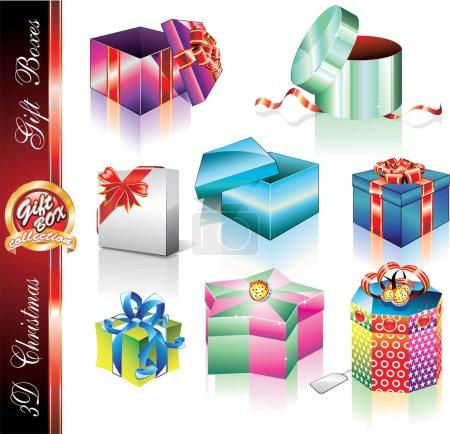 Illustration for Vector set of christmas gifts - Royalty Free Image