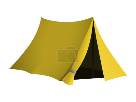 Illustration for Tent icon, cartoon style - Royalty Free Image