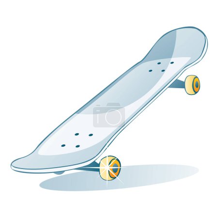 Téléchargez les illustrations : Icône de skateboard. illustration de dessin animé - en licence libre de droit