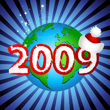 Illustration for 2009 new year greeting - Royalty Free Image