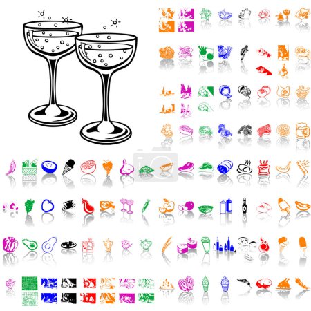 Illustration for Party icons. vector illustration - Royalty Free Image