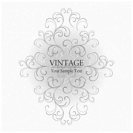 Illustration for Elegant vintage card with place for your text. vector illustration - Royalty Free Image