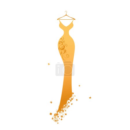 Illustration for Vector illustration with a dress - Royalty Free Image