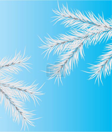 Illustration for Winter background with christmas branches. - Royalty Free Image