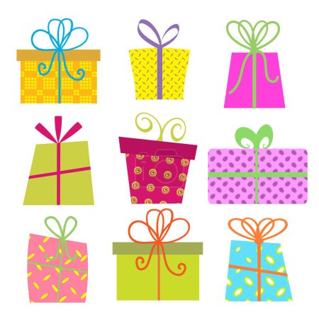 Illustration for Gift box vector set collection. - Royalty Free Image