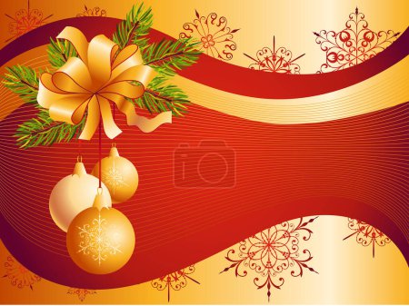 Illustration for Vector illustration of merry christmas background - Royalty Free Image