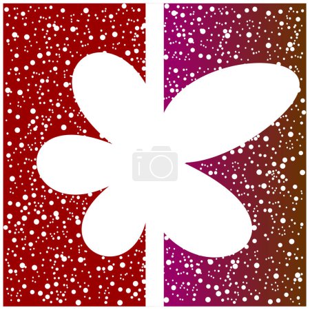 Illustration for Butterfly flower icon with textured design - Royalty Free Image