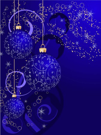Illustration for Christmas balls decorative abstraction background - Royalty Free Image