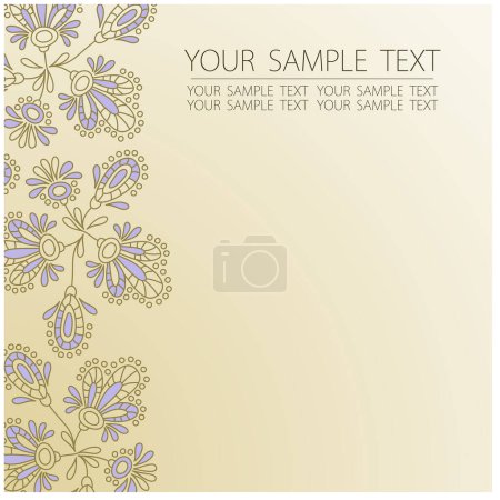 Illustration for Vintage background with decorative ornament - Royalty Free Image