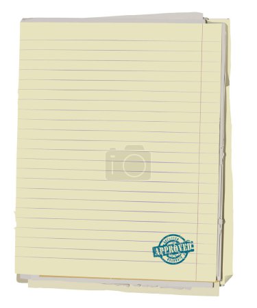 Illustration for Open notebook with a blank pages, vector illustration - Royalty Free Image