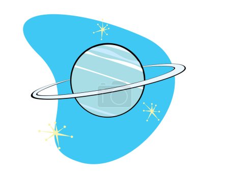 Illustration for Space planet icon, vector, illustration - Royalty Free Image