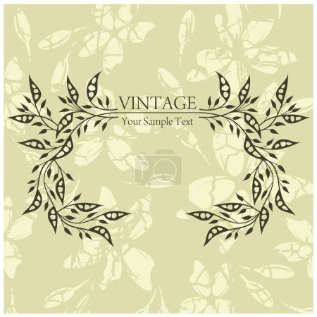 Ilustración de Elegante plantilla de ornamento abstracto vintage. ilustración vectorial - Imagen libre de derechos