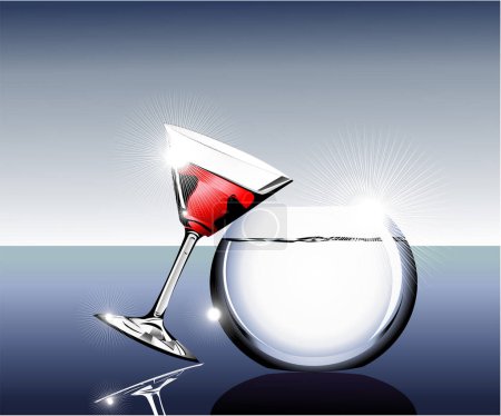 Téléchargez les illustrations : Illustration d'un cocktail - en licence libre de droit