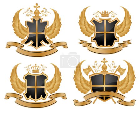 Ilustración de Escudo de armas de heráldica - Imagen libre de derechos