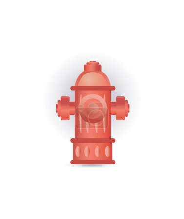 Illustration for Fire hydrant flat color vector icon - Royalty Free Image