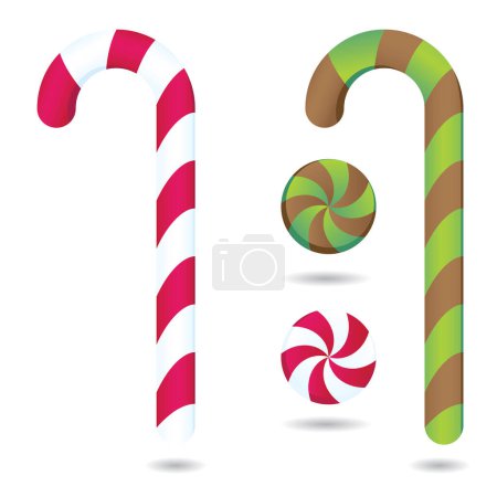 Illustration for Candy cane icon, vector illustration - Royalty Free Image